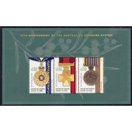 AUSTRALIA: 2025 ANNIVERSARY OF THE HONOURS SYSTEM, MNH MINIATURE SHEET.