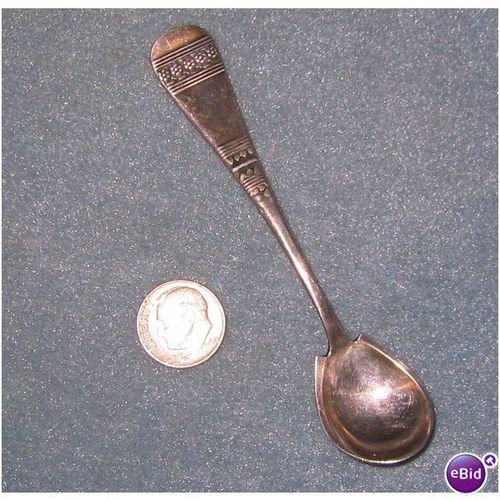 1883 Ascot Pairpoint Silver Plate Salt Spoon