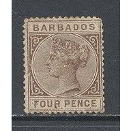 Barbados.SG98 4d Pale Brown.Fine Used.Jan15f