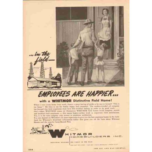 whitmor home builders 1953 employees happier distinctive vintage ad