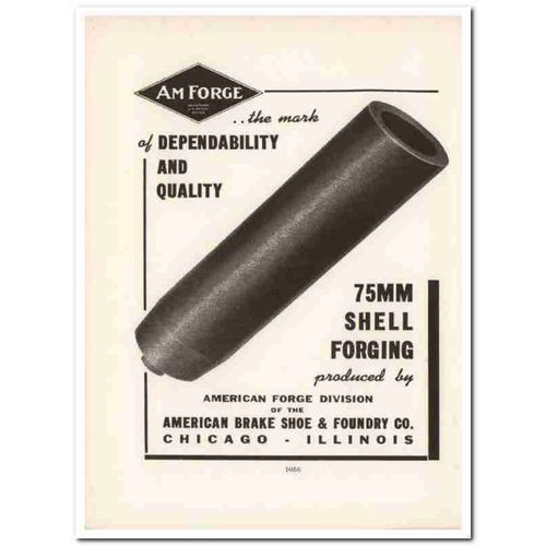 american brake shoe foundry company 1943 forge ww2 wartime vintage ad