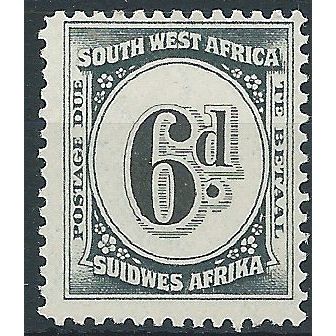 South West Africa 1931 D51 6d Black & Slate Postage Due Mounted Mint . ..