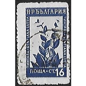 Mi 877: 16 st. violet-blue/white Medicinal Flowers, comb perf. 13¼