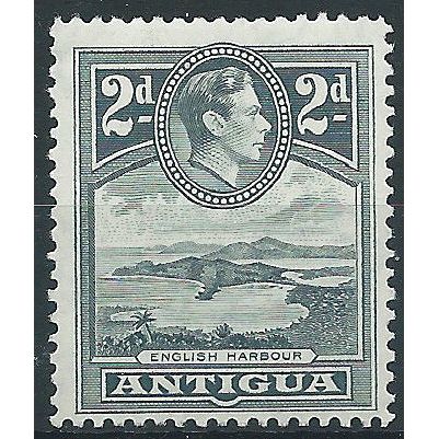 Antigua 1951 SG101a 2d Slate Grey Mounted Mint . ..
