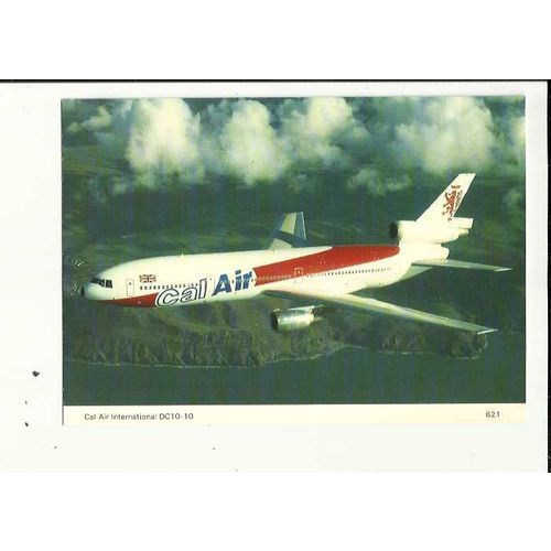 Aviation CAL AIR DC10-10 Postcard by Skilton & Fry (621)