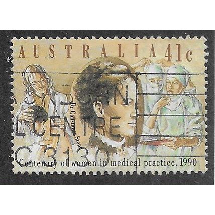 AUS 1990 41c '100TH ANN OF WOMEN IN MEDICAL PRACTICE' FINE USED (EBID67-891)
