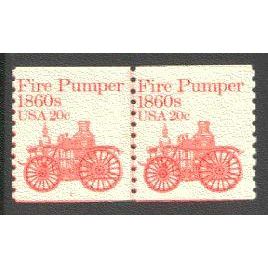 1908 20c Fire Pumper Fine MNH Dry Gum CNP Left 1 V0149