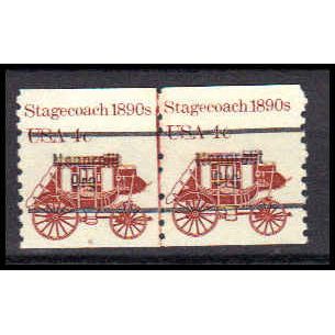 1898Ab 4c Stagecoach Fine MNH Dry Gum CNP Left 6 Gap 1L PA0332