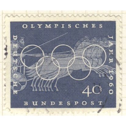 Germany 1960 - SG1249 - 40pf blue - Chariot Racing - used 2