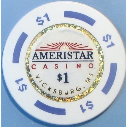 Ameristar. $1 Casino Chip. Vicksburg, MS. W80.