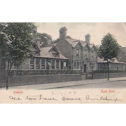 London East Ham Hospital Antique Postcard