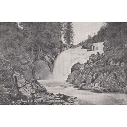 Ballater Falls Of Muick Scotland Antique Postcard