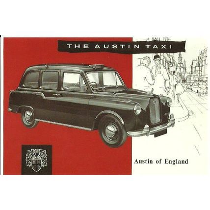 Advertising AUSTIN FX4 TAXI Postcard (Mayfair BB 629)