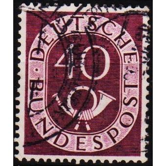 Germany. 1951 40pf (Post Horn) S.G.1055 Used