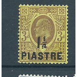 british levant stamps turkish currency sg22 sg 22 edward v11 lhm