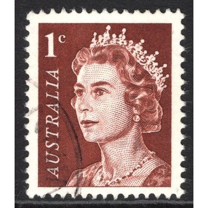 AUSTRALIA 1966: QUEEN ELIZABETH II DEFINITIVES - 1c BROWN USED (G4)