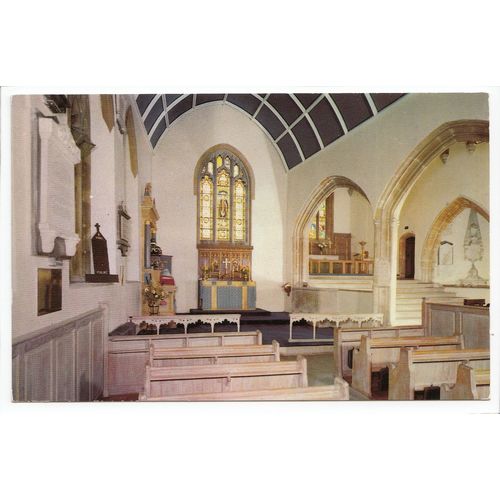 St Mary's Church Interior Tenby Postcard Pembrokeshire R905
