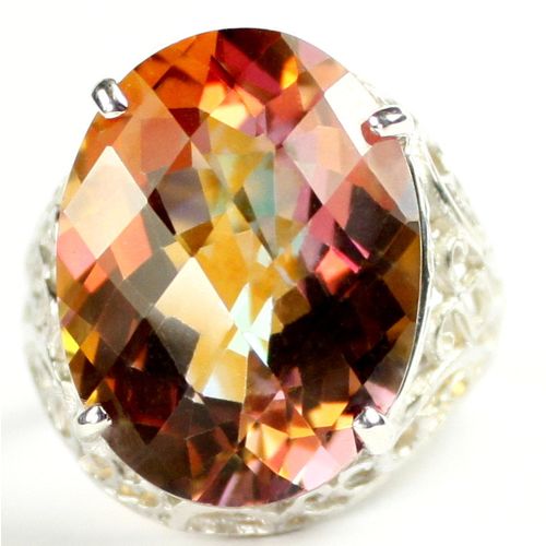 Twilight Fire Topaz, 925 Sterling Silver Ring, SR291