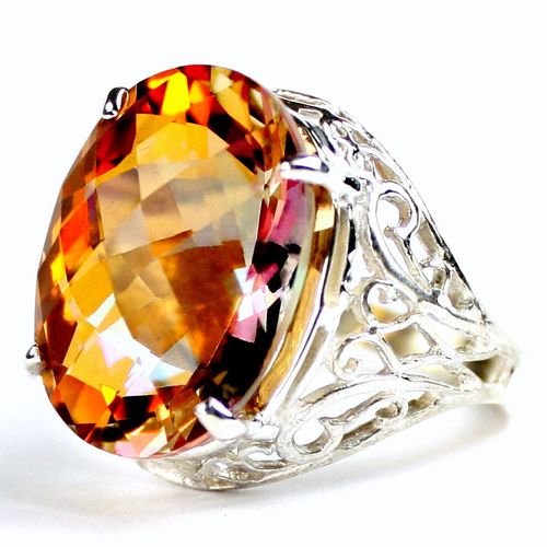 Twilight Fire Topaz, 925 Sterling Silver Ring, SR291