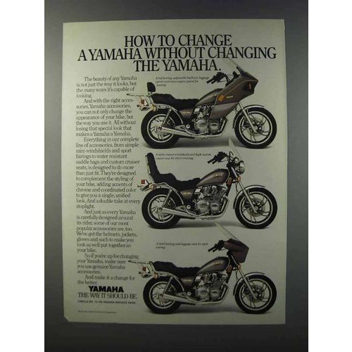 1981 Yamaha Motorcycle Accessories Ad - How To Change
