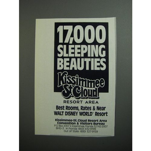 1989 Kissimmee St. Cloud Florida Ad - 17,000 sleeping beauties