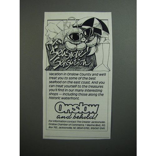 1989 Onslow County, North Carolina Ad - Seaside Sensation