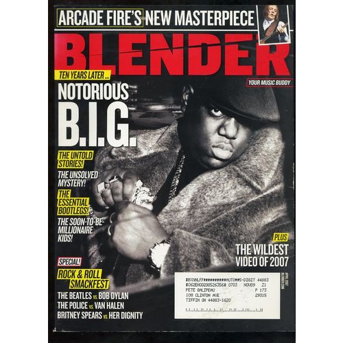 NOTORIOUS B.I.G. BLENDER magazine 2007 Ten Years Later The Untold Stories