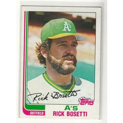 1982 Topps baseball card 392 Rick Bosetti- Athletics