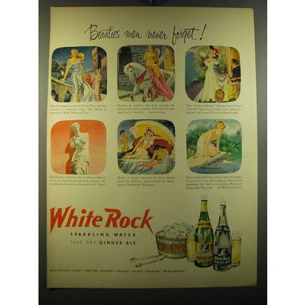 1950 White Rock Water Ad - Beauties men never forget