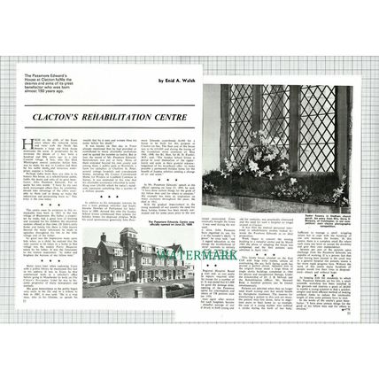 (6589) Passmore Edwards House Clacton Essex - 1973 Article