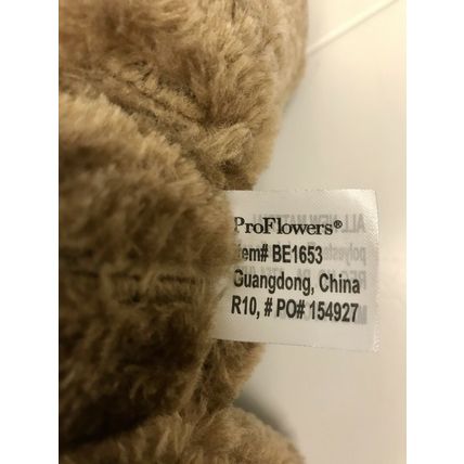 NEW ProFlowers Teddy Bear Toy Plush 8" Stuffed Animal with Red Bow Item# BE1653
