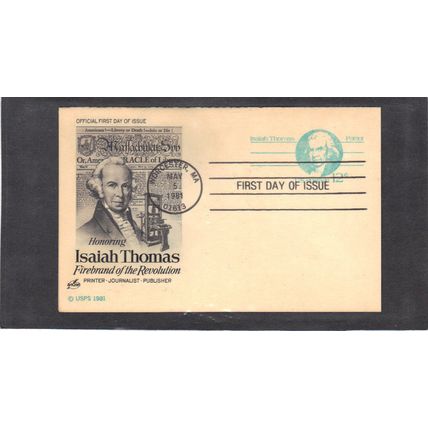 FDC Art Craft UY32 w/Reply 12c Isaiah Thomas (Cachet-U/A) CV00305
