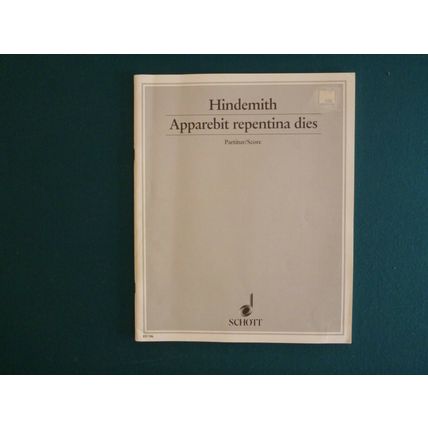Hindemith - APPAREBIT REPENTINA DIES - Brass & SATB - Oversize Full Score - NM