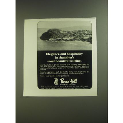 1974 Round Hill Resort, Montego Bay Jamaica Ad - Elegance and hospitality