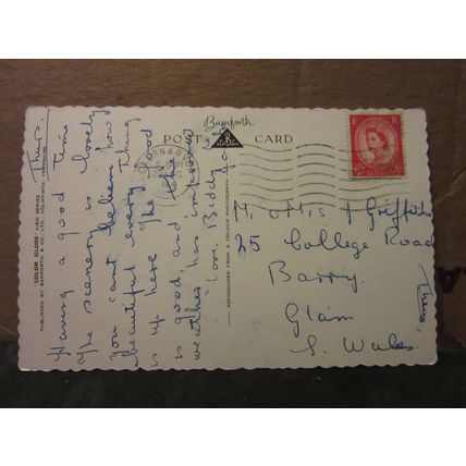SYCHNANT PASS, SNOWDONIA used vintage postcard by Bamforth 1964 pm /
