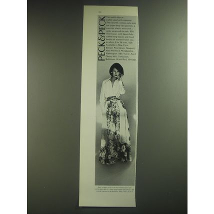 1974 Peck & Peck Skirt and Blouse Ad - For sunlit days or nights with romance