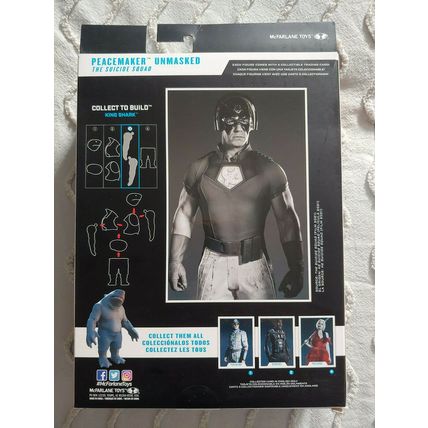 PEACEMAKER UNMASKED McFarlane Toys DC Multiverse 7" Action Figure King Shark BAF