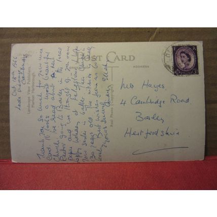 LODE CHURCH, CAMBRIDGESHIRE used vintage postcard RP c. 1960 /