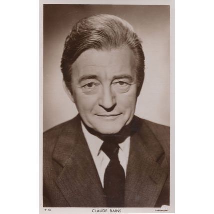 Claude Rains Picturegoer Real Photo Film Vintage Postcard