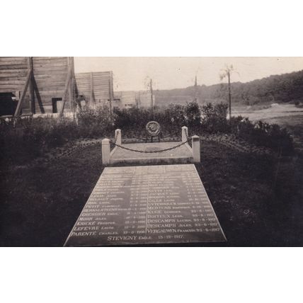 French 1917 WW1 Grave Memorial War Dead Military RPC Postcard