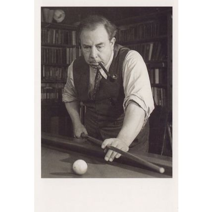 JB Priestly in Snooker Game Book Author Rare Gallery Postcard