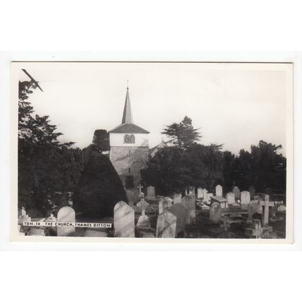 The Church Thames Ditton Postcard RP Surrey