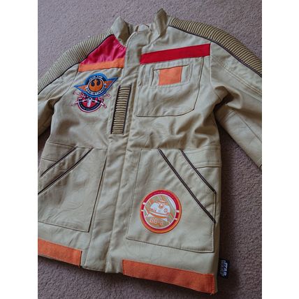 STAR WARS Poe Dameron child coat Resistance Rebel Leather type Jacket Disney DVD