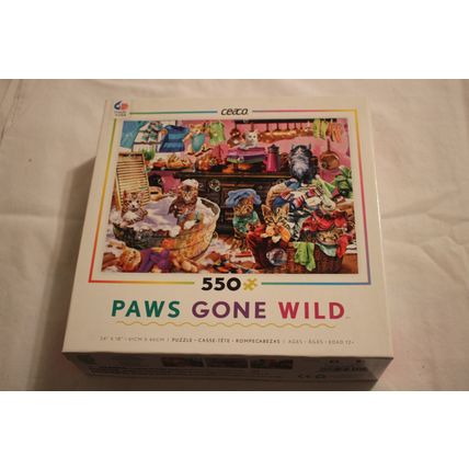 PAWS GONE WILD-KITTENS IN THE KITCHEN 550 PIECE PUZZLE SEALED KITTENS