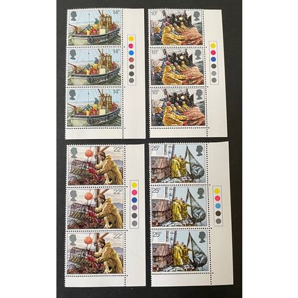 1981 Fishing Industry Issue Traffic Light Triple set. SG1166-1169 MNH