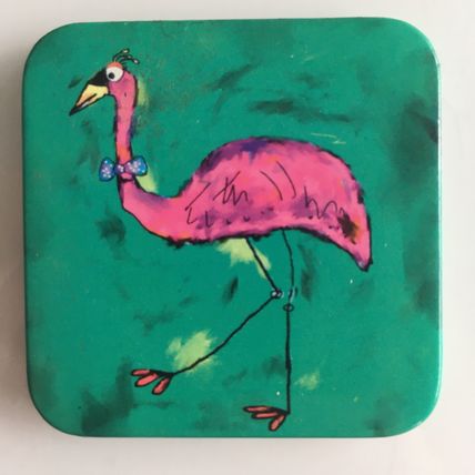 FRIDGE MAGNET -CARTOON PINK FLAMINGO