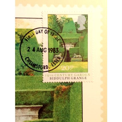 1983 BRITISH GARDENS P.H.Q.'S WITH A CHELMSFORD, ESSEX. F.D.I. POSTMARK. #00080