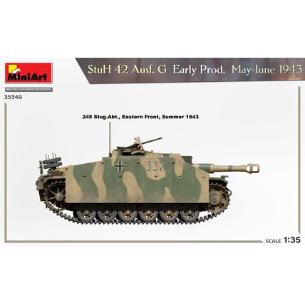 MiniArt 35349 StuH 42 Ausf. G Early Prod. May-June 1943 1:35 Scale Model Kit