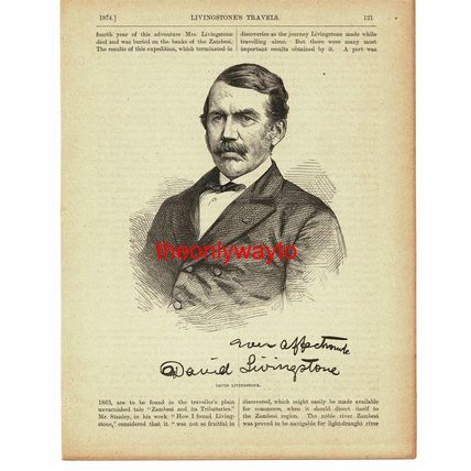 Dr David Livingstone, Explorer, Book Illustration (Print), c1895