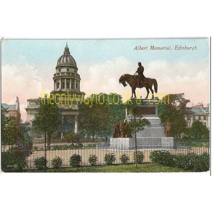 ALBERT MEMORIAL, EDINBURGH, SCOTLAND, Valentine Series 12021 jv Postcard